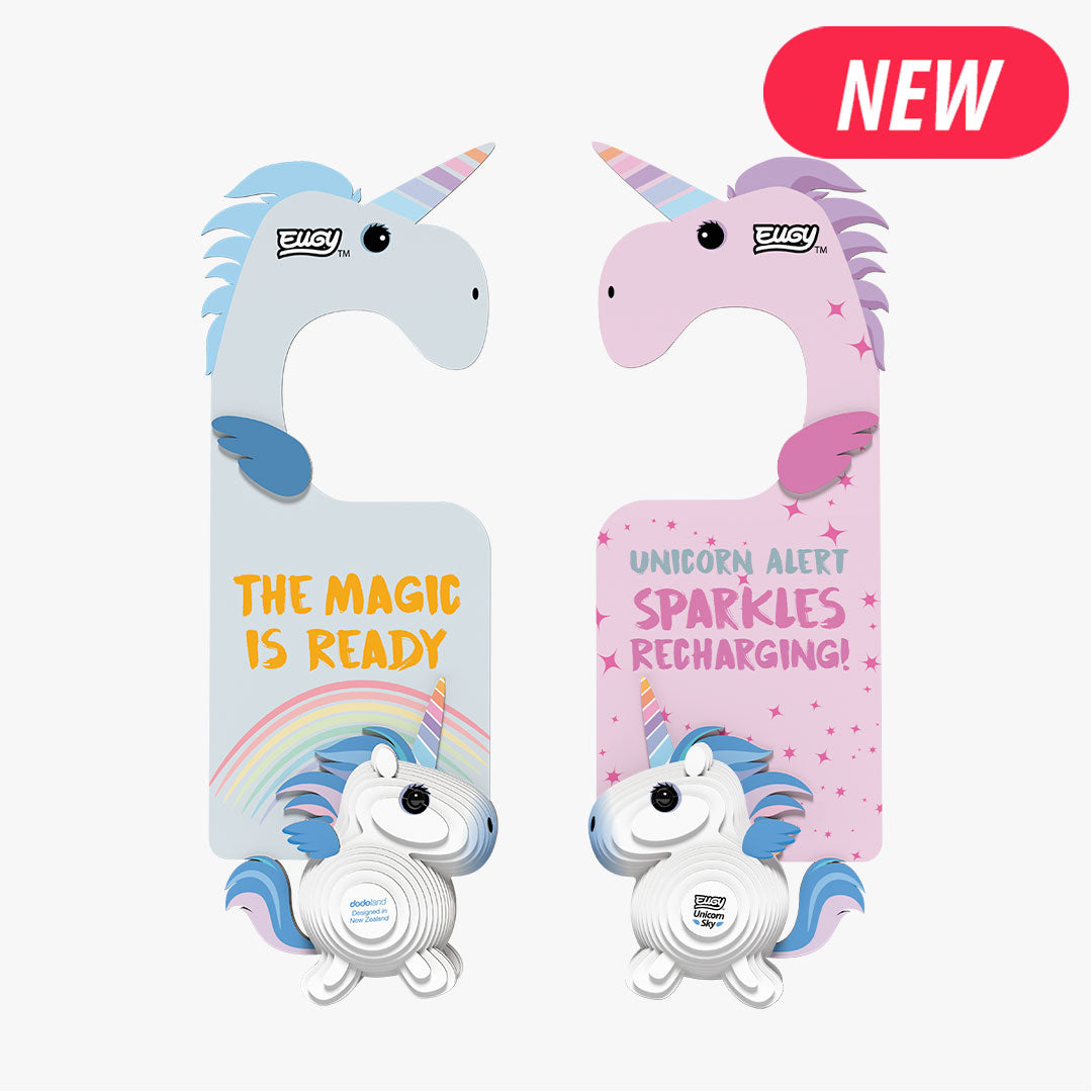 D069 Door Hanger Unicorn Sky