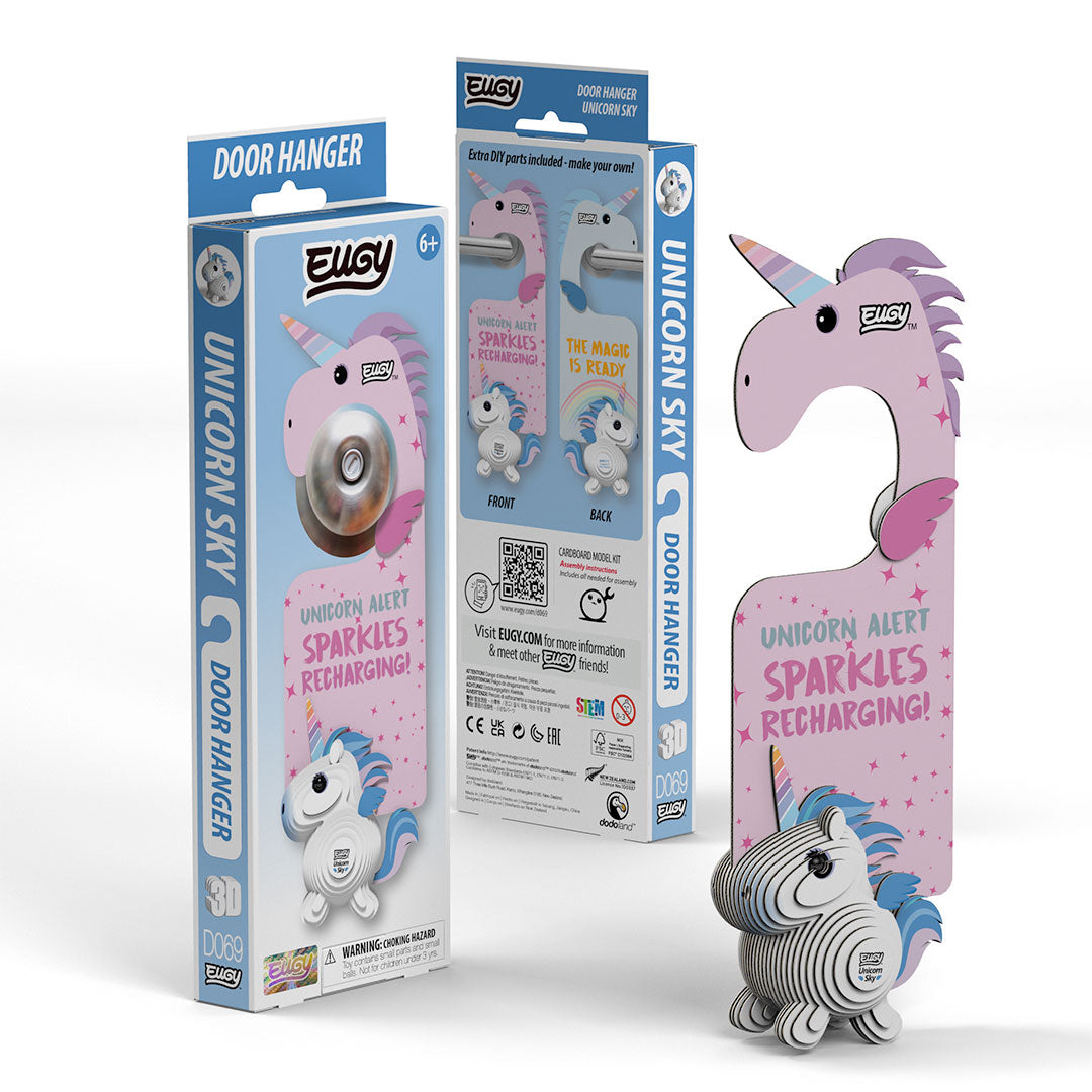 D069 Door Hanger Unicorn Sky