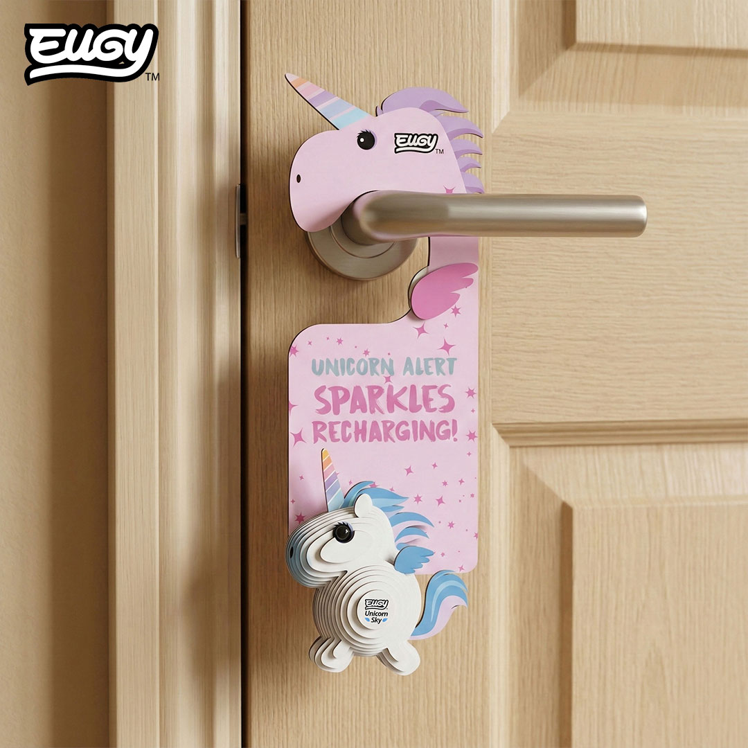 D069 Door Hanger Unicorn Sky