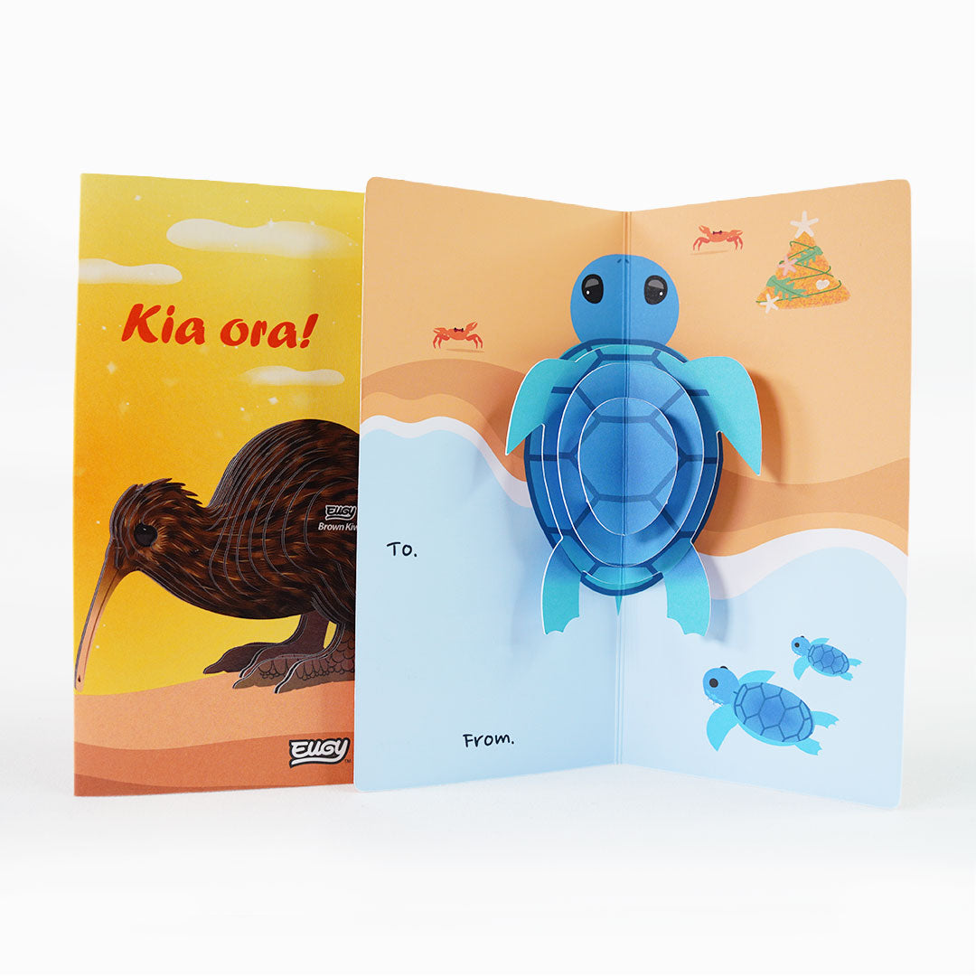 Pop Up Card Brown Kiwi